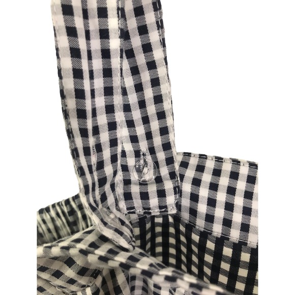 Tyler Boe Women's Off The Shoulder Blouse 3/4 Sleeves White Gingham Cotton XS - Picture 9 of 11